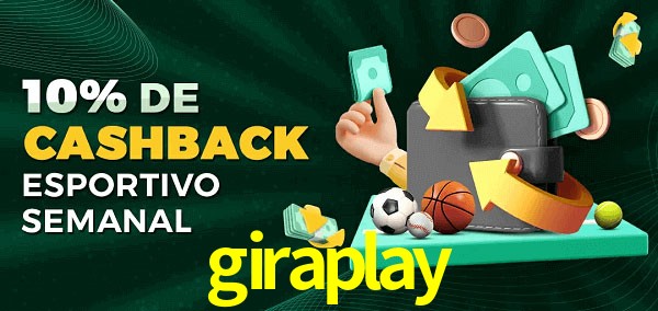 10% de bônus de cashback na giraplay